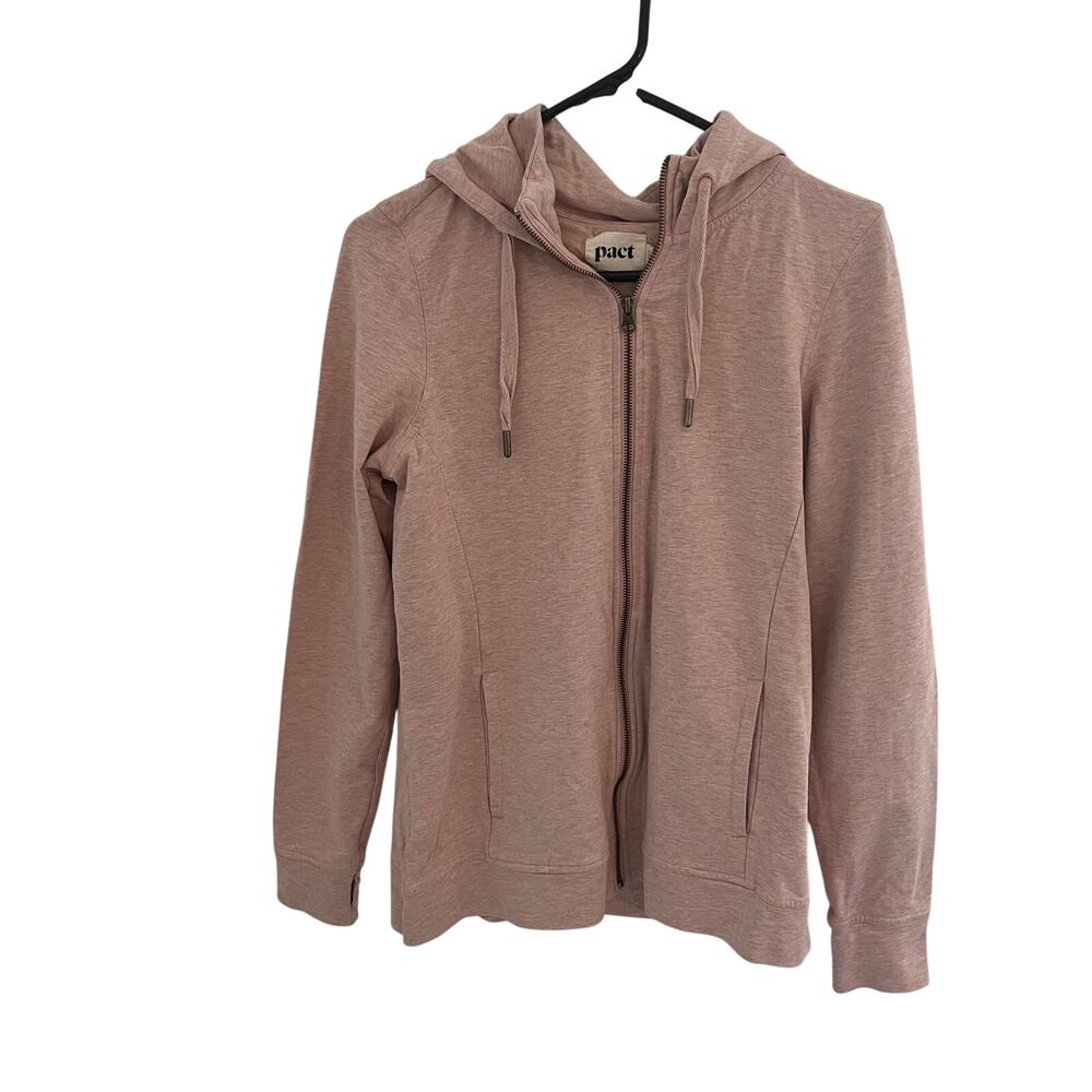 Pact Women's Zip Hoodie in Dusty Rose